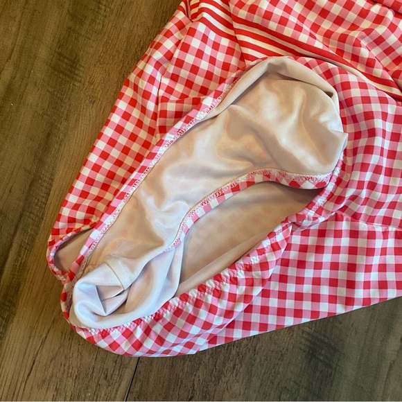 Draper James x Lands End • Pink Gingham Swimsuit • Size 20W - Picture 5 of 7